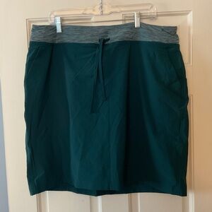 Duluth Trading Women's Armachillo Cooling Woven Skort Dark Sea Size 18 NWT